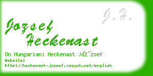 jozsef heckenast business card